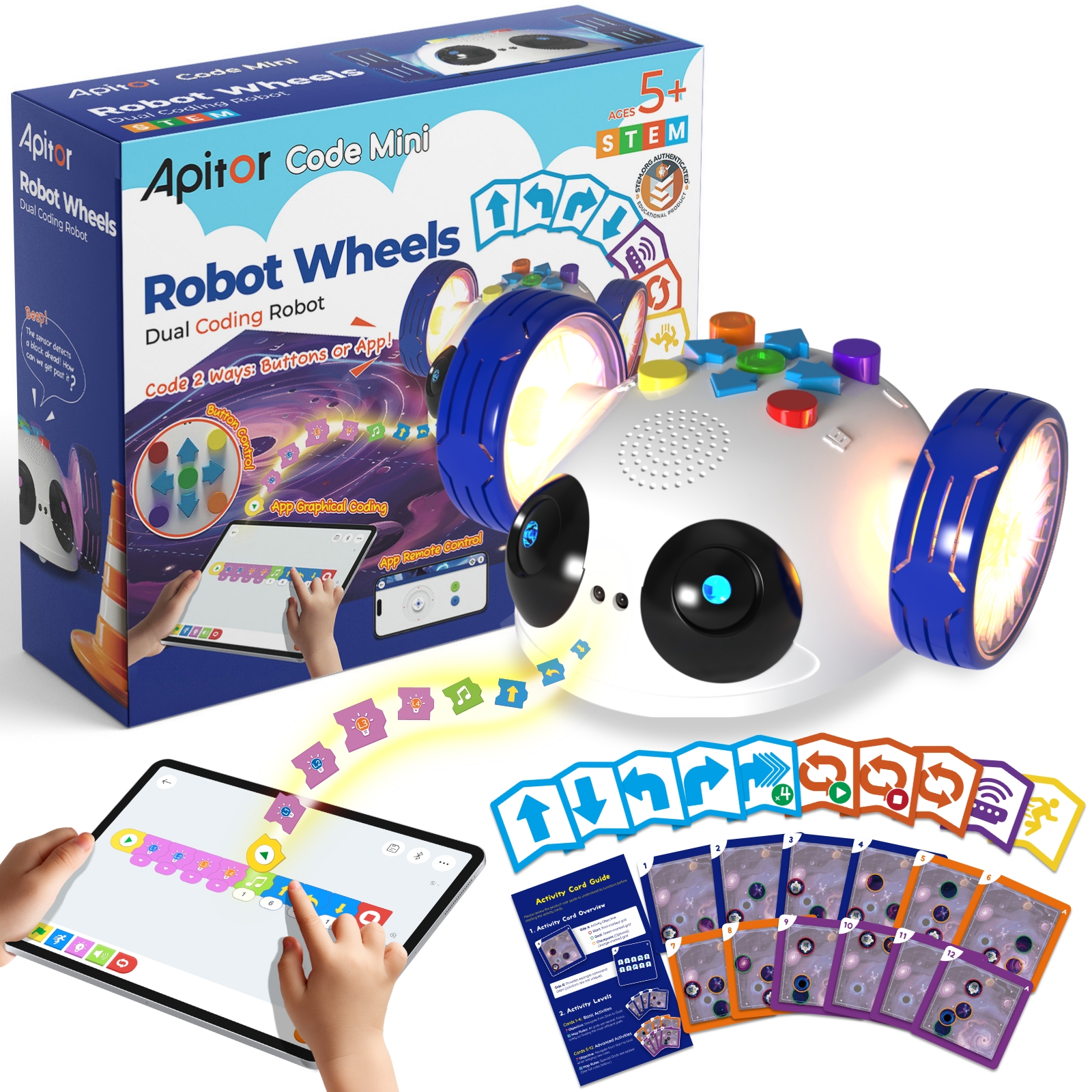 Science Robot - Apitor Mini Robot Wheels Coding Robot