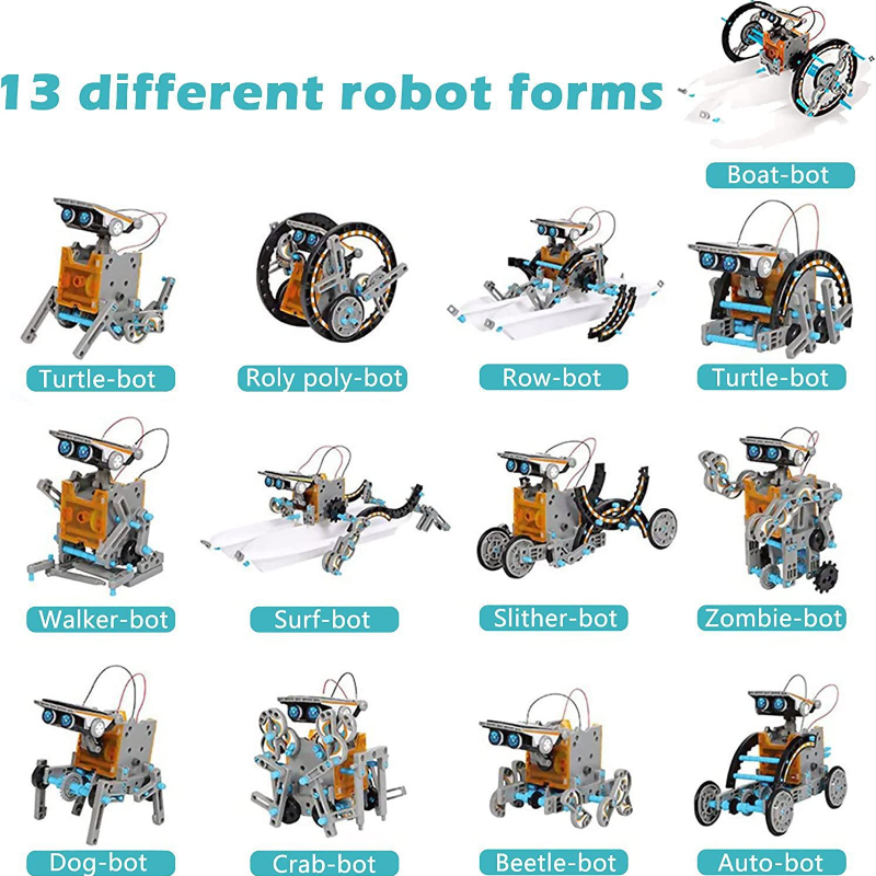 13-in-1 Solar Powered Robot Ki – Science Project Robot recenzja i cena