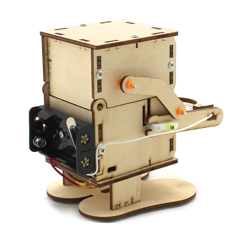 Wooden Assemble DIY Robot Eati – Science Project Robot recenzja i cena
