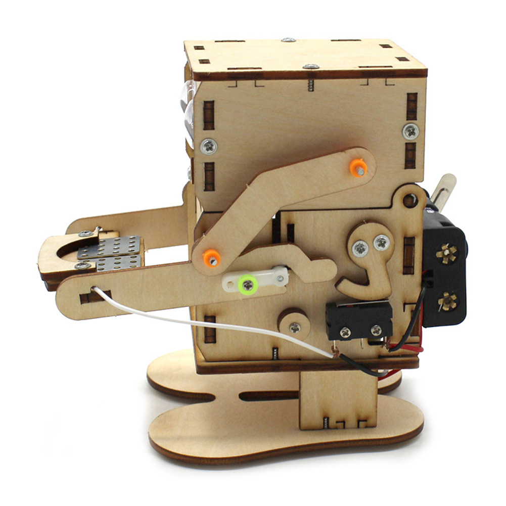 Robot Eating Coin Wood DIY Mod – Science Project Robot recenzja i cena