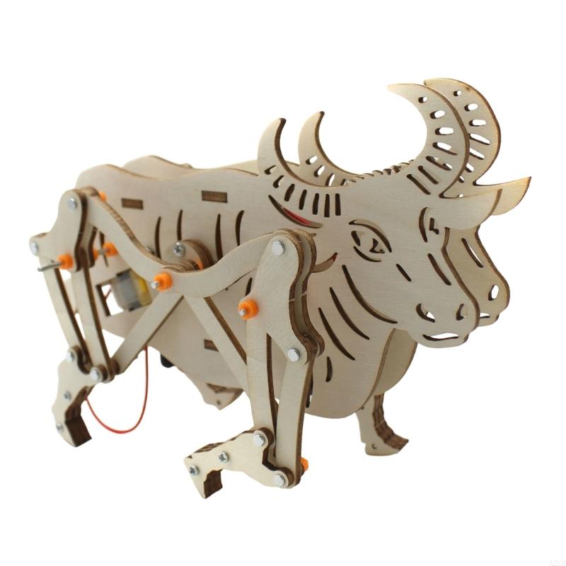 Wooden Mechanical Robot Cattle – Science Project Robot recenzja i cena