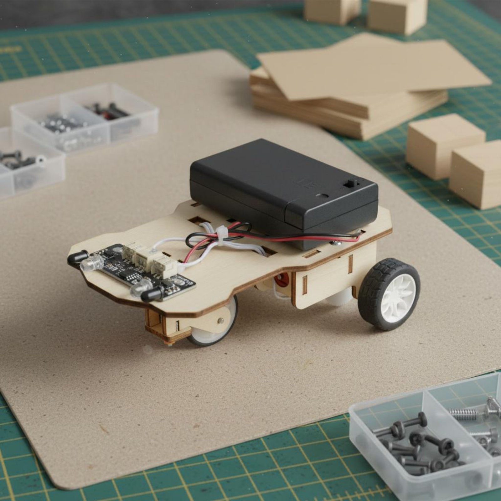 Wooden Intelligent Vehicle Kit – Science Robot recenzja i cena