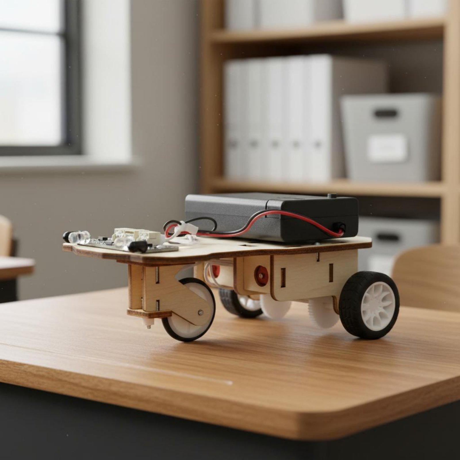 Wooden Intelligent Vehicle Kit – Science Robot recenzja i cena